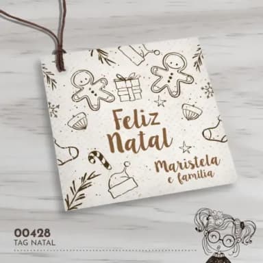 Tag Quadrada Natal - 00428
