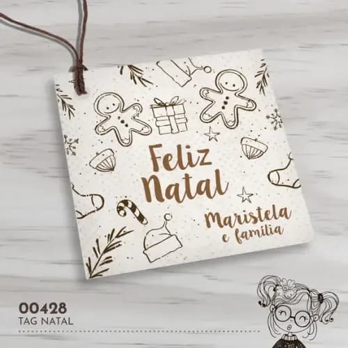 Tag Quadrada Natal - 00428
