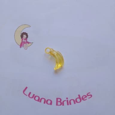 Banana Acrilico Mini de Acrilico 2,5cm Pacote 50 Unidades