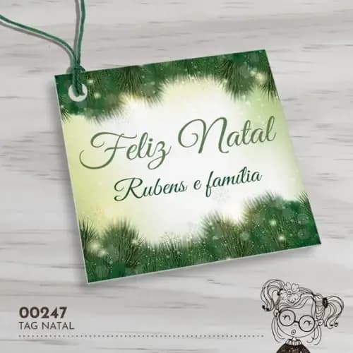 Tag Quadrada Natal - 00247