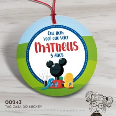 Tag Redonda Casa do Mickey - 00243