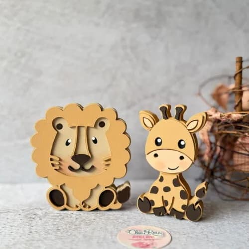Girafa e Leão para Nicho - Decoração Bebê