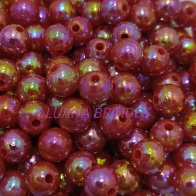 Bolinha Acrilica Furta Cor Pink - 8mm - pct c/100 unid