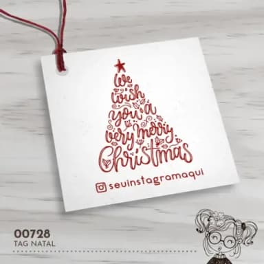 Tag Quadrada Natal - 00728