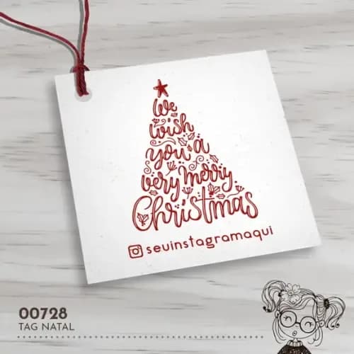 Tag Quadrada Natal - 00728