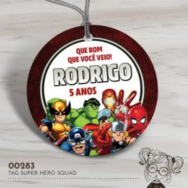 Tag Redonda Super Hero Squad - 00283