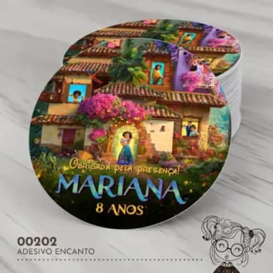 Adesivo Redondo Encanto - 00202