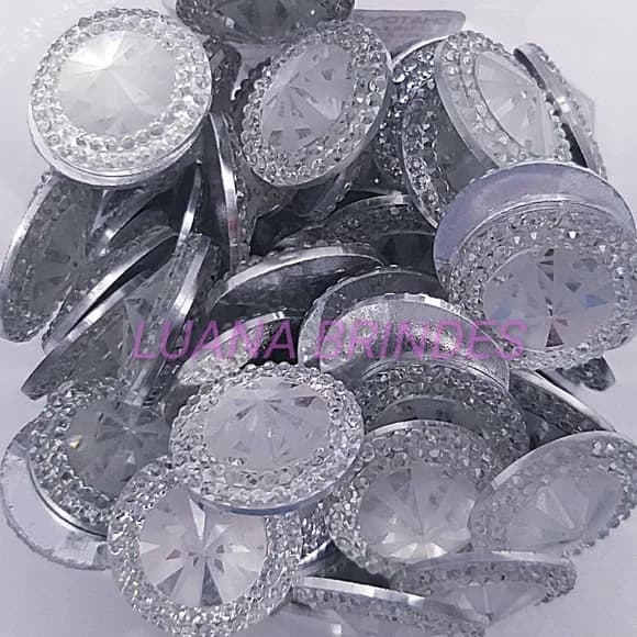 Chaton Transparente Redondo - 18mm - Pct C/30 Unidades