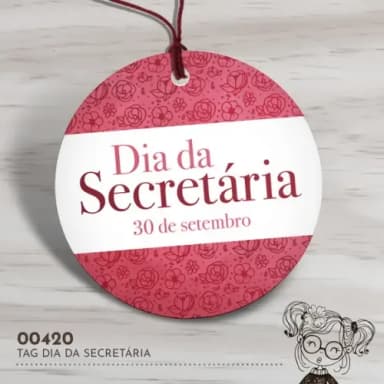 Tag Redonda Dia da Secretária - 00420