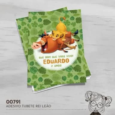 Adesivo Tubete Rei Leão - 00791