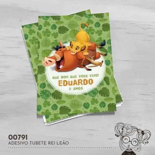 Adesivo Tubete Rei Leão - 00791
