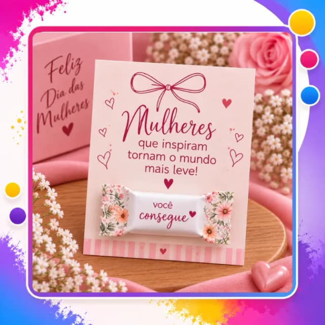 Card Bala Dia da Mulher