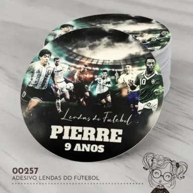 Adesivo Redondo Lendas do Futebol - 00257