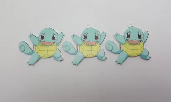 Pingente Pokémon Squirtle em Acrílico UV