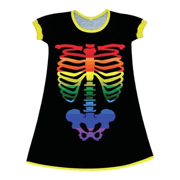 Vestido Infantil Esqueleto