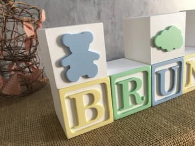 CANDY COLORS - Cubos 6x6cm TS + AVIÃO + Nuvem + Urso