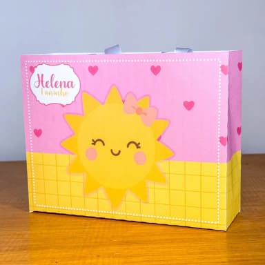 PEGUE E MONTE - Sacolinhas Personalizadas RAIO DE SOL MENINA - Decoração de Festa | Lembrancinhas | Aniversário | Personalizados