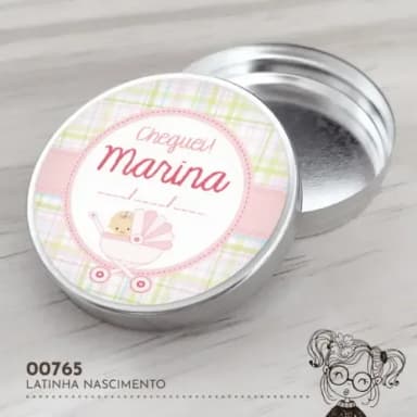 Latinha Adesivada Nascimento - 00765