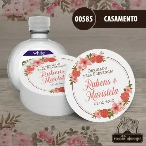 Adesivo Água Ouro Fino Casamento - 00585
