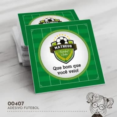Adesivo Quadrado Futebol - 00407