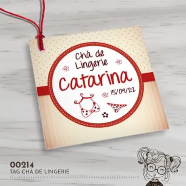 Tag Quadrada Chá de Lingerie - 00214