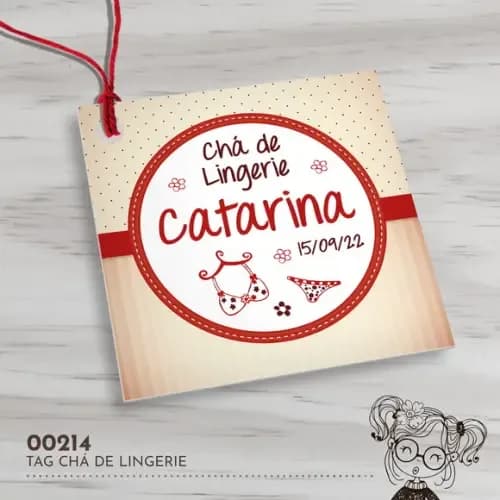 Tag Quadrada Chá de Lingerie - 00214