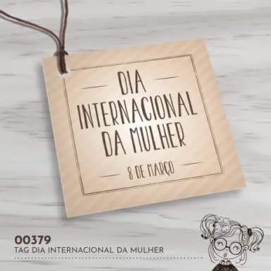 Tag Quadrada Dia Internacional da Mulher - 00379