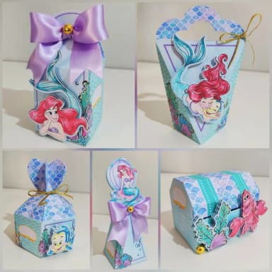 Kit 30 Lembrancinhas Ariel Aquarelada