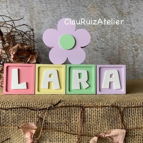 Candy Colors - Cubos 6x6cm Ts + Flor