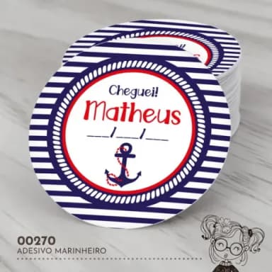 Adesivo Redondo Marinheiro - 00270