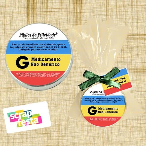 Latinha, Saquinho, Fitinha e Tag Festa Formatura Medicina