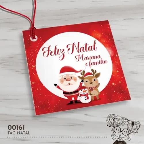 Tag Quadrada Natal - 00161