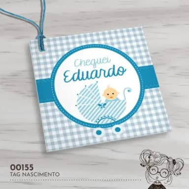 Tag Quadrada Nascimento Bebezinho - 00155