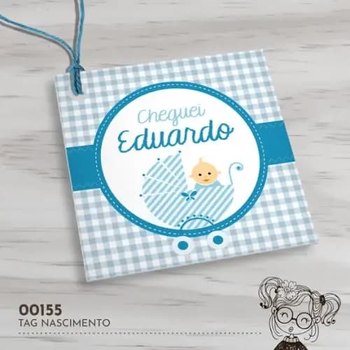 Tag Quadrada Nascimento Bebezinho - 00155