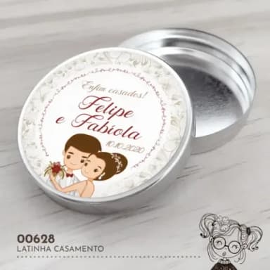 Latinha Adesivada Casamento - 00628
