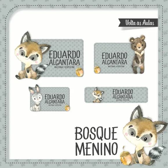 60 Etiquetas Bosque
