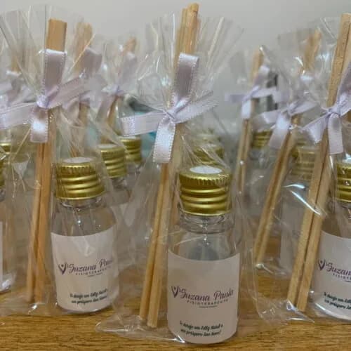 Brinde Janeiro Branco Mini Aromatizador com Logo