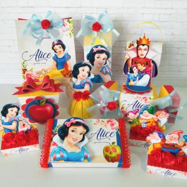 Kit 60 Lembrancinhas Branca de Neve