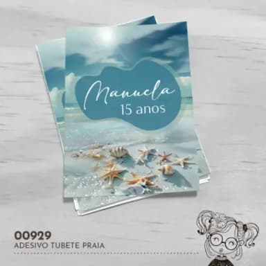 Adesivo Tubete Praia - 00929