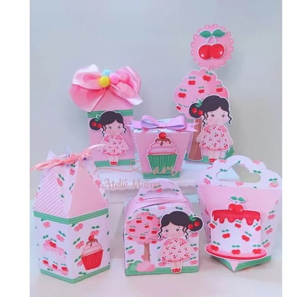 Kit 60 Lembrancinhas Cerejinha