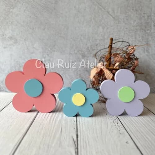 Jardim Trio de Flores Decoração Bebê