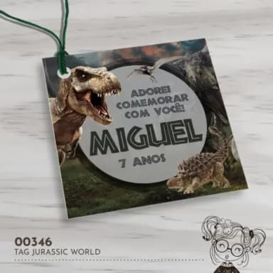Tag Quadrada Jurassic Park - 00346
