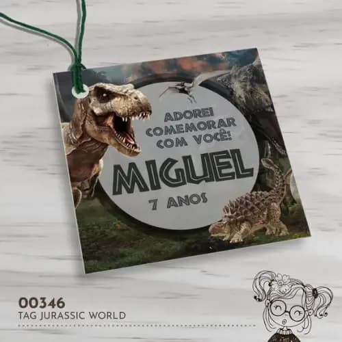 Tag Quadrada Jurassic Park - 00346