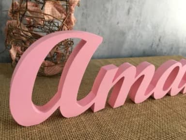 Letras Decorativas em MDF - Linha Cursiva