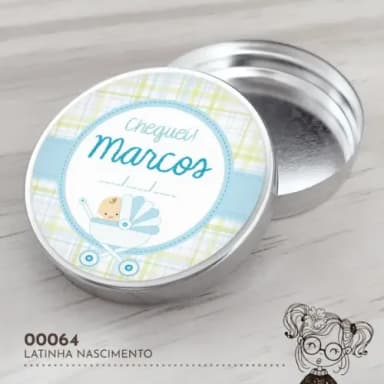 Latinha Adesivada Nascimento - 00064