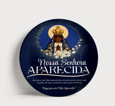 Prato Decorativo Nossa Senhora Aparecida - Padroeira do Bras