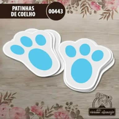 Patinhas de Coelho 4,5cm - Kit c/ 20 Unid