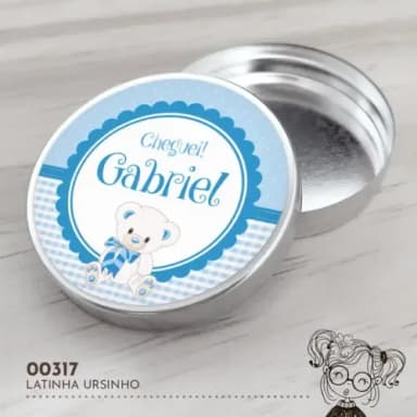 Latinha Adesivada Ursinho - 00317