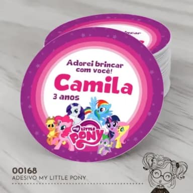 Adesivo Redondo My Little Pony - 00168