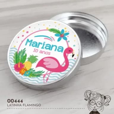 Latinha Adesivada Flamingo - 00444